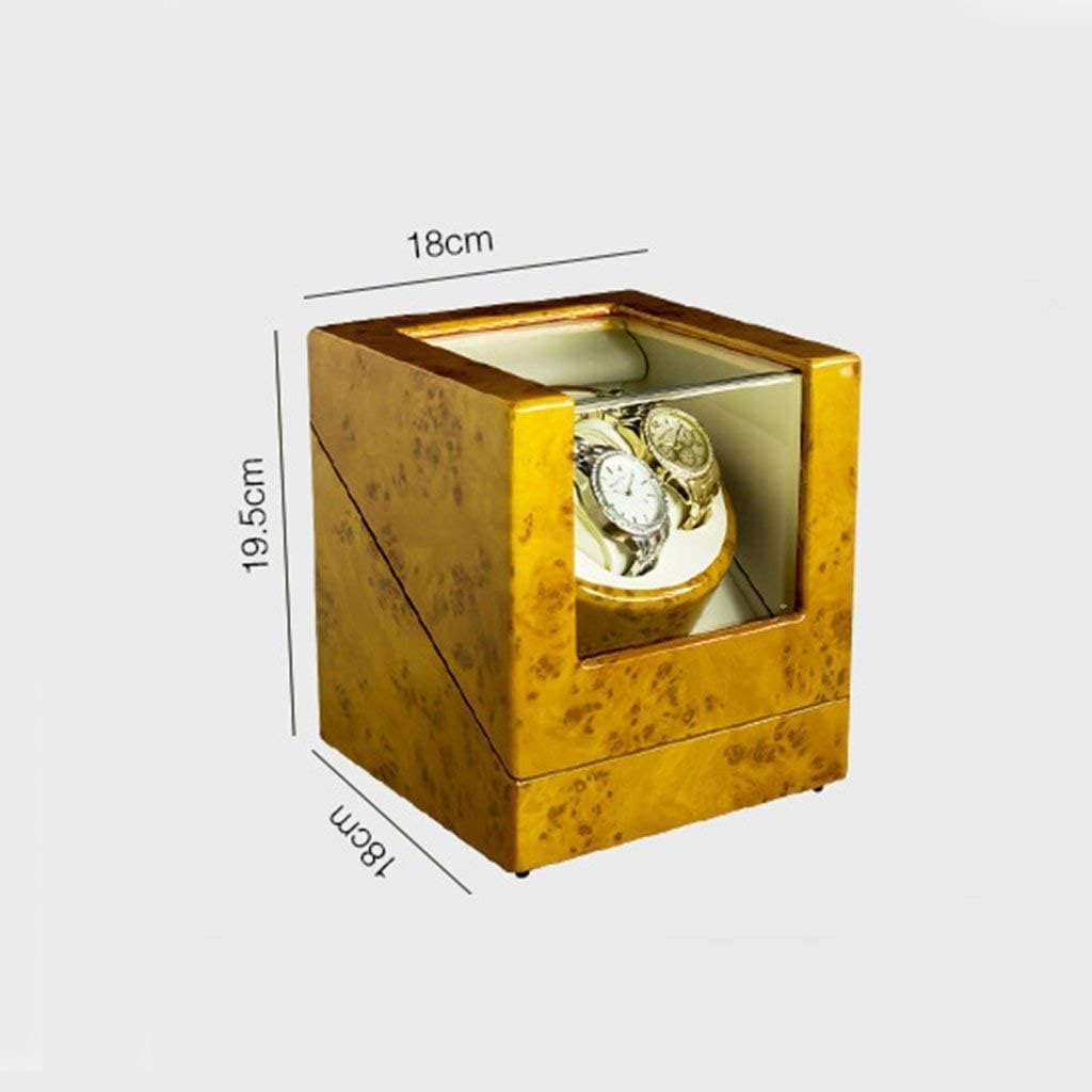 FENOKD Automatic Watch Winder Watch Winder Shake Table Device Automatic Winding Box Mute Anti-Magnetic Shaker Motor Winding Device Turntable Box Wood Grain