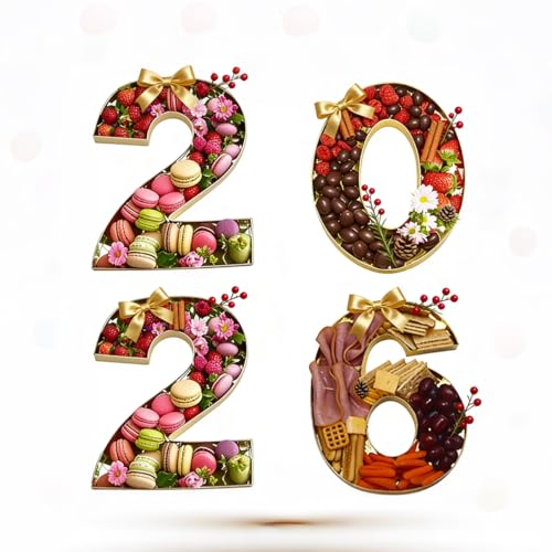 10' 2026 Cardboard Number Fillable Paper Mache Candy Tray Graduation Grade New Year Sweet Container