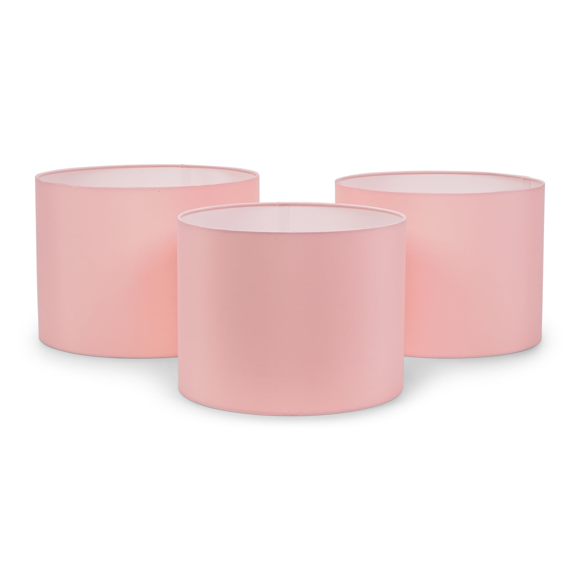 ValueLights Torbery Set of 3 Nesting Easy Fit Ceiling Pendant Light Lamp Shades - Dusty Pink