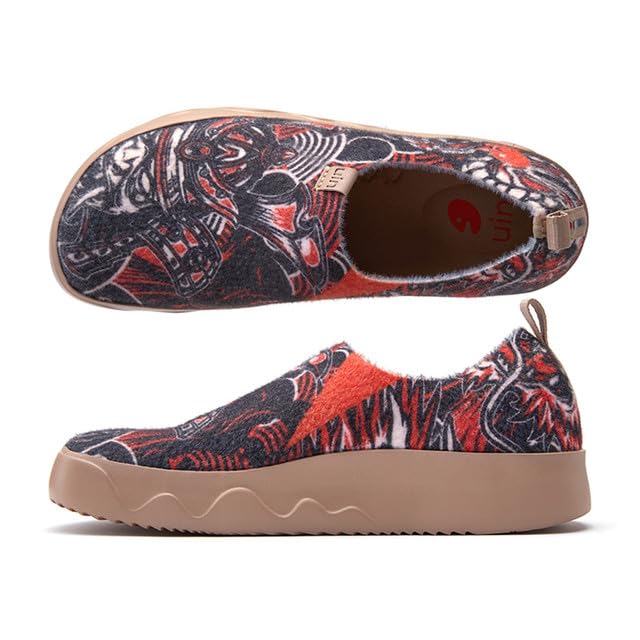 UIN Women's Art Travel Walking Shoes Slip On Casual Lightweight Wide Toe Fashion Sneaker Toledo Ⅸ