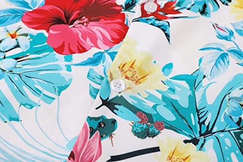 Image of Betusline Girls' and Womens' Hawaiian Shirts Button Down Floral Shirts