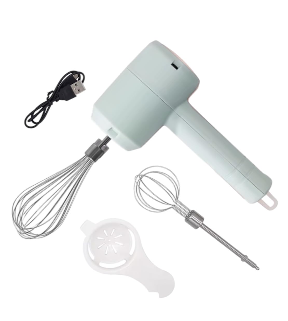 Electric Hand Mixer Egg Beater With Stainless Steel Whisk Portable And Lightweight And Cordless Mixer For Cooking Baking