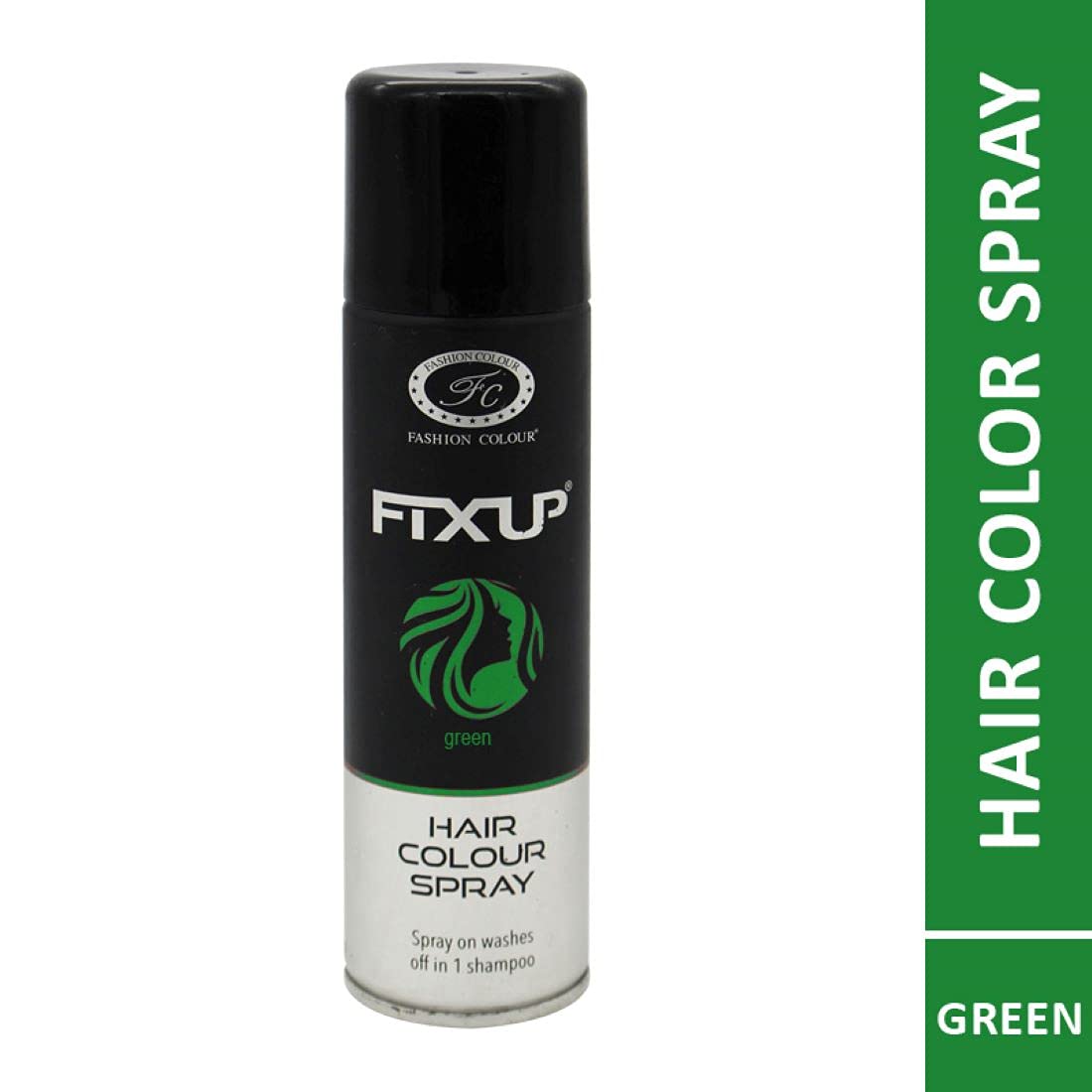 Fashion Colour FIX-UP Hair Colour Temporary Spray | DIY Instant Hair Color Makeup for Men & Women | Temporary 1-Day 1-Wash | No Bleach, No Ammonia, No Damage | Green - Image 5 thumbnail