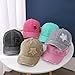 YhyDLC Baseball Cap Retro Y2K Star Washed Denim Hole Star Baseball Cap Snapback Hats Hat Men Women Caps-Pink-One Size