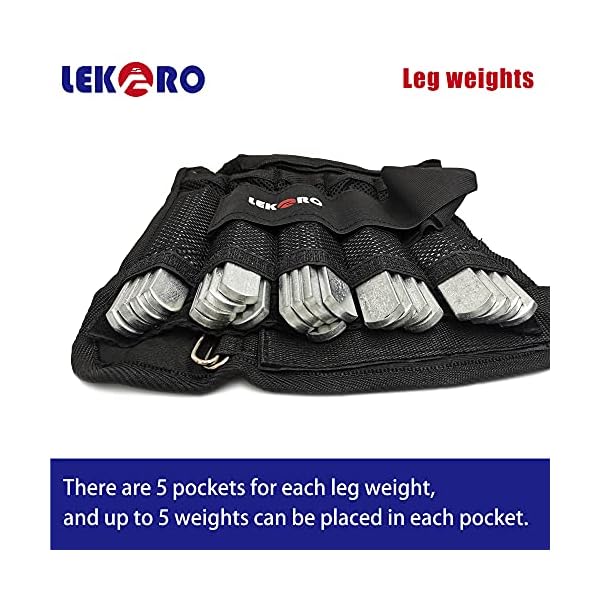 LEKARO-45LB-Adjustable-Weighted-Vest-Set-with-Arm-Weights-and-Leg-Weights-Weight-Training-Workout-Sut-Fitness-Boxing-Jacket-Wrist-Weights-Ankle-Weights-Including-Weights-100-steel-plates Adjustable Weighted Vest Set with Arm Weights and Leg Weights, Weight Training Workout Set, Weights Jacket & Wrist Weights & Ankle Weights (Including Weights: 96-100 Steel Plates)