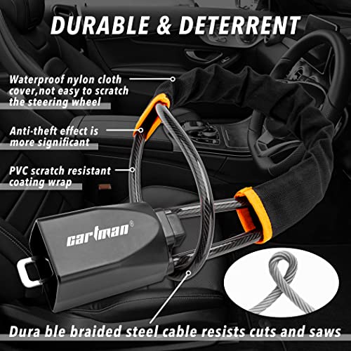 Cartman Steering Wheel Lock Seat Belt Lock Universal Anti Theft Car Device Car Lock Car Theft Prevention With 3 Keys For Car Security thumb #3