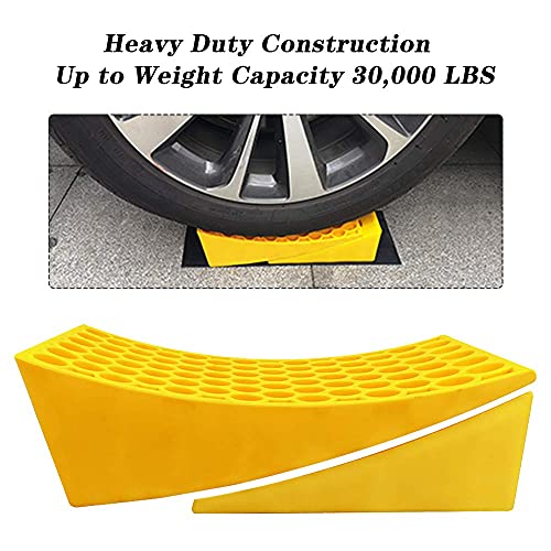 Roblock Camper Leveler Blocks With Curved Levelers, Wheel Chocks And Non-Slip Rubber Mats, Rv Leveling Blocks Works For 30,000 Lbs Rv, Trailer, Truck #TOP4