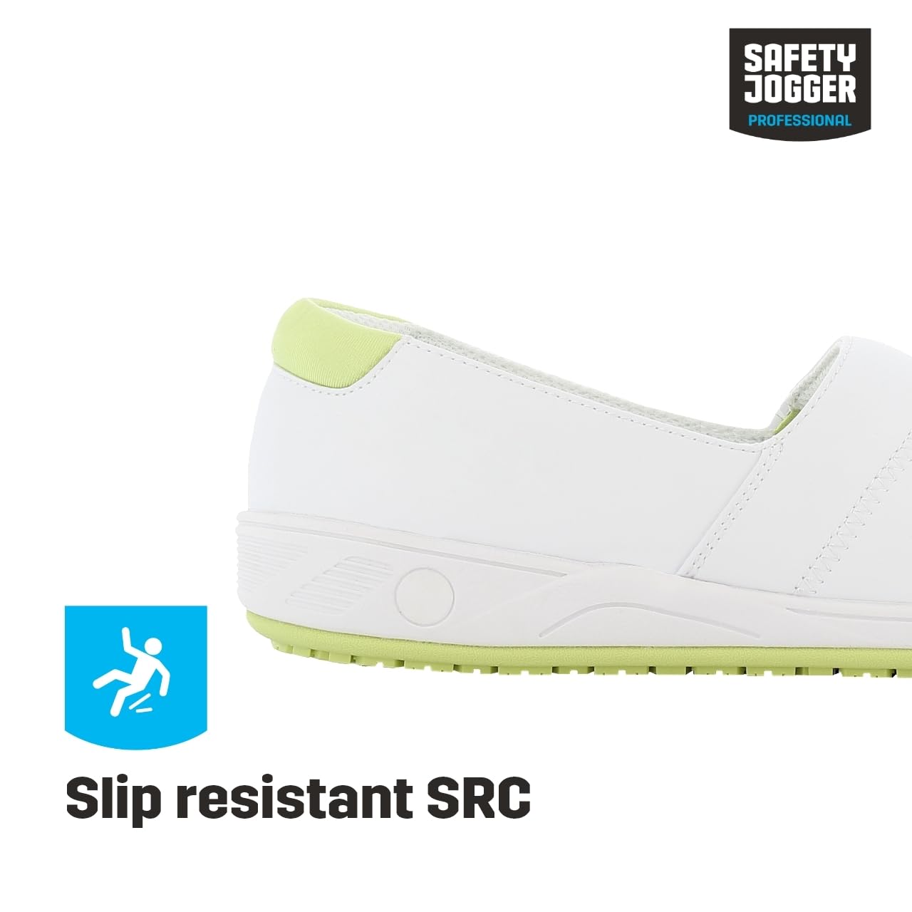 SAFETY JOGGER But Sophie dla gastronomii, żywności, medycyny i zdrowia, do czyszczenia, biały - Biało-zielony - 38 EU