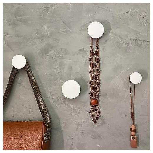 4 Ganchos Penduradores de Parede MDF Bola 4 Tamanhos Cor:Branco