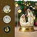 EPTUEGA Nativity Scene Indoor Christmas Decorations - 8 LED Lights Hand-Painted Nativity Figurines for Home Display Tabletop Shelf Decor