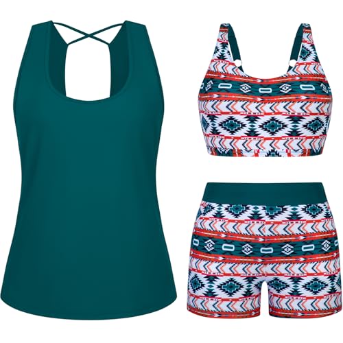Arolina Womens Tankini Bathing Suits 3 Piece Modest Swimsuits with