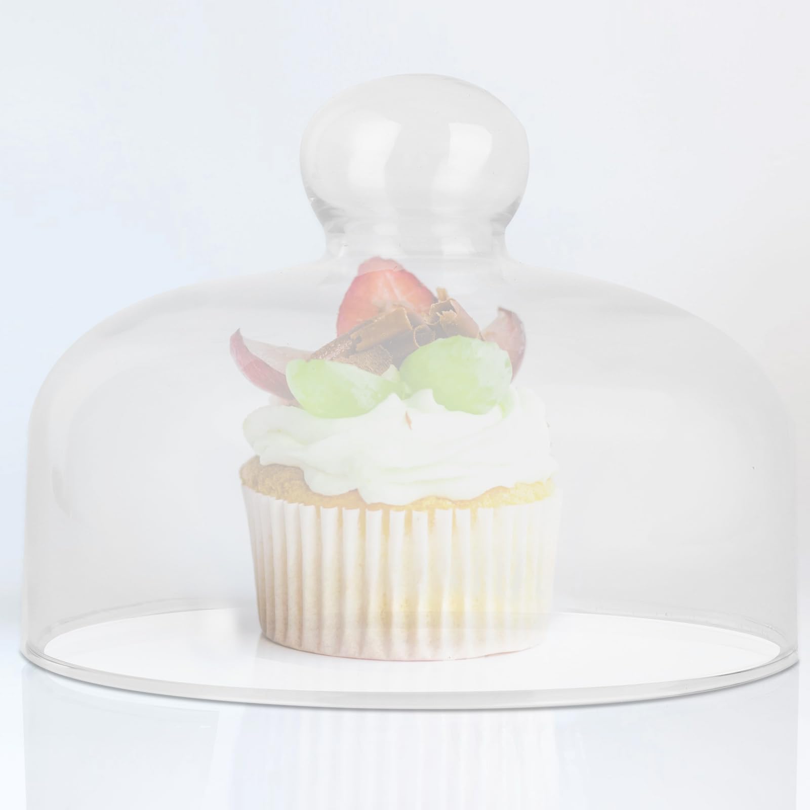 Cloche À Gâteau en Verre De 16 Cm De Diamètre sans Couvercle Alimentaire Couvercle De Conservation pour Gâteaux
