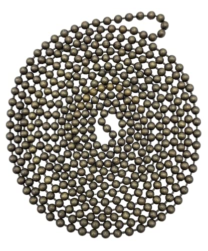 Premium Roller Blind Metal Beaded Pull Chain - Continuous Loop (25cm Drop, Antique Brass), 25W x 25H cm - Image 3