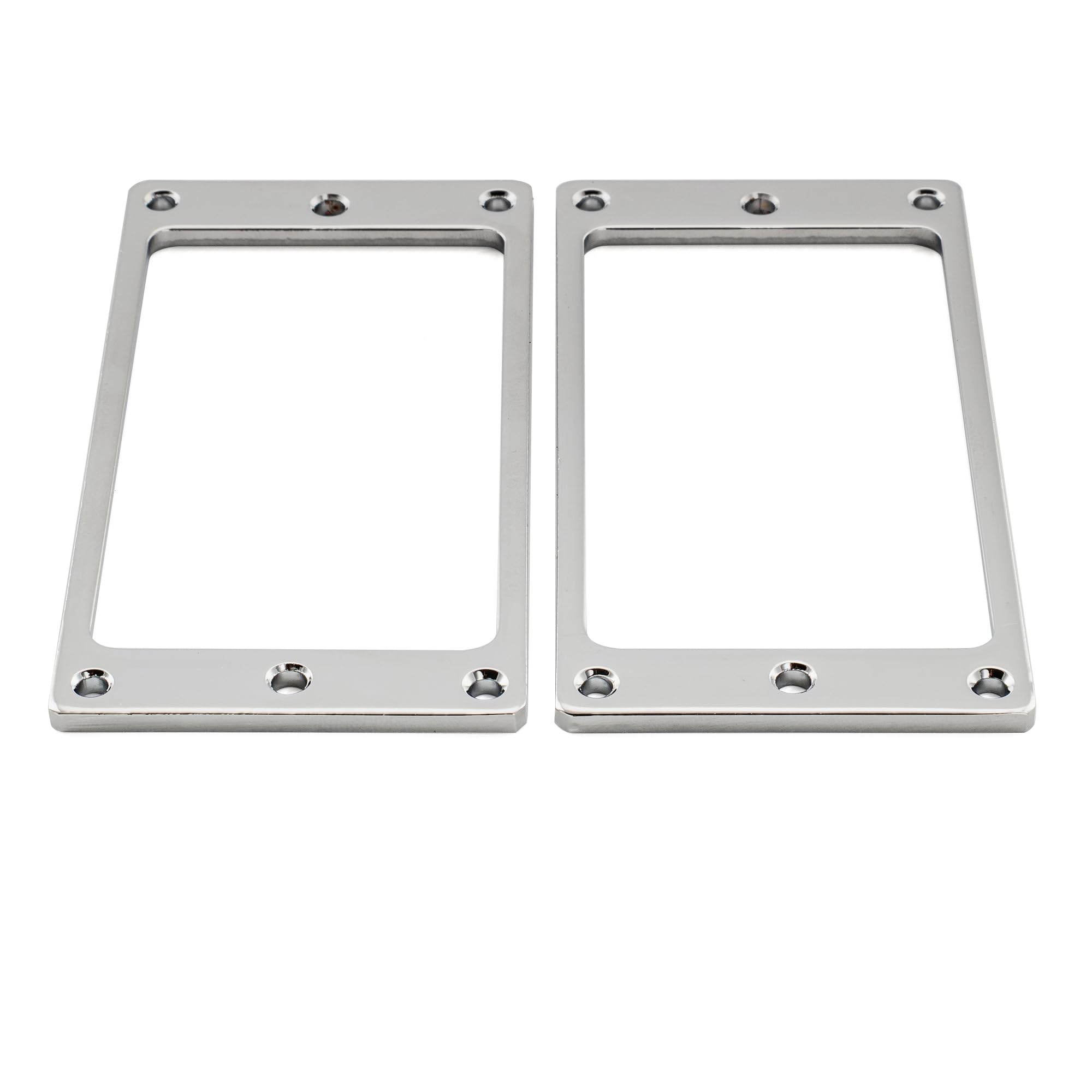 Musiclily Basic Steel Flat Bottom Humbucker Pickup Mounting Rings Set for PRS/Epi Style Electric Guitar, Chrome (Set of 2) - Image 4