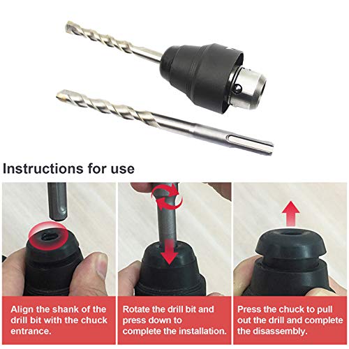 Mandrin interchangeable SDS Plus compatible Bosch GBH 2-28 DFV noir - 3