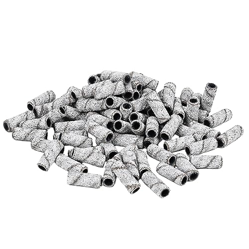 Menolana 50x Nail Art Sanding Bands Grinding Heads Professional Durable Polisher Essential Supplies Polishing Nails for 3.1mm Nail Polishers File Machine, Style C