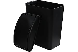 8 Inch Wide Garbage Can: 16L Slim Plastic Kitchen Trash Bin