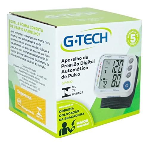 Medidor De Pressão Arterial Digital De Pulso Gtech Gp400