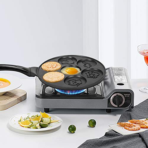 Ejoyway Animal Pancake Pan,Nonstick Pancake Griddle With 7 Unique Cute Animal Grill Pan Crepe Pancake Mold Mini Pancake Maker, Black #TOP6
