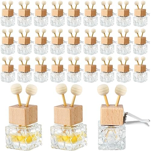 6 Pack,8ml Car Outlet Essential Oil Diffuser,Empty Clear