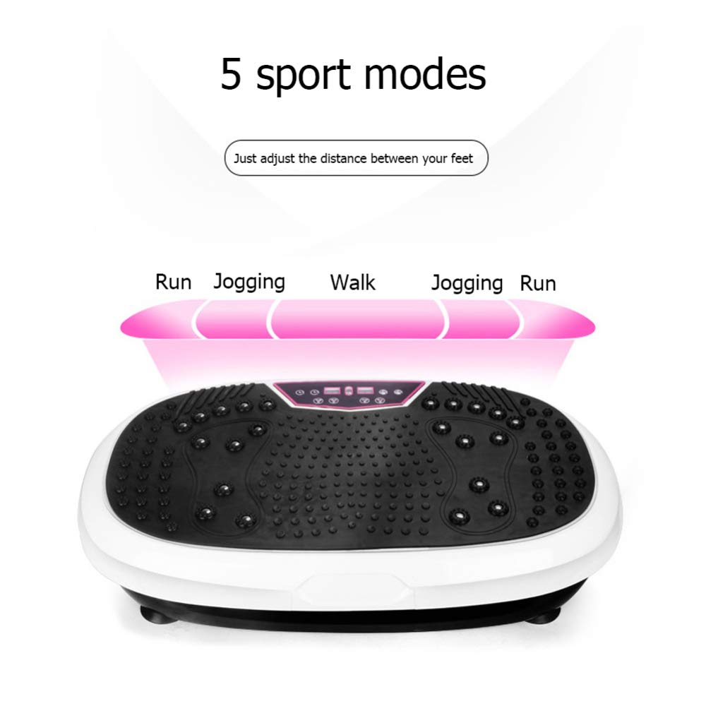 3D Fitness Pedane Vibranti, Allenarsi Macchine A Piattaforma Vibrante Crazy Fit Massage Esercizio Machine,White