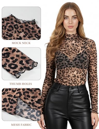 Image of Buauty Sheer Tops for Women,Mesh Fishnet Tops Plus Size,Stylish and Sensational Mesh Blouses for Fashion-Forward Ladies