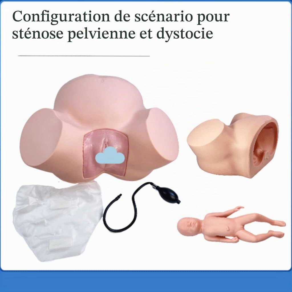 Mannequin de démonstration d'accouchement féminin modèle d'entraînement avancé de sage-femme simulateur d'accouchement standard pour l'enseignement médical