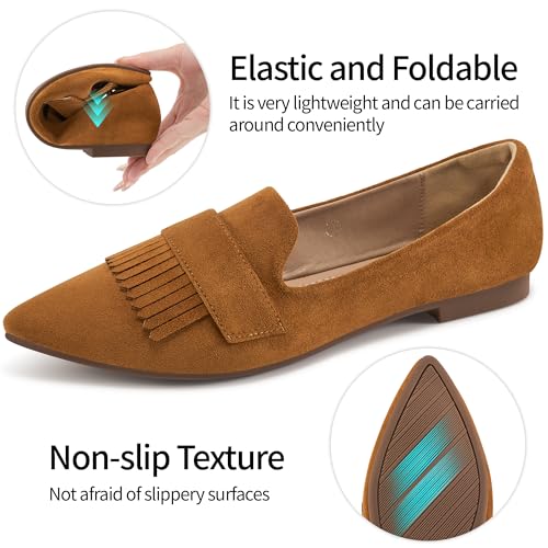 Women Flats Dressy Shoes : Comfortable Casual Work Flats for Women - Ladies Slip On Walking Shoes for Wedding4