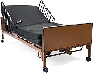 Fully Electric Hospital Bed Set - Foam Mattress, Half Rails Included - Enhanced Comfort, Convenience