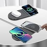 Dual Wireless Charger for Multiple Devices, Double 20W Fast Wireless Charging Pad/Mat for Apple iPhone, AirPods, for Samsung Galaxy, Google Pixel, LG and All Qi-Enabled Devices