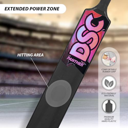Image of DSC Plastic Cricket Bat with PVC Ball - Durable All-Weather Lightweight Outdoor & Indoor Play Bat with Ergonomic Grip and Vibrant Design