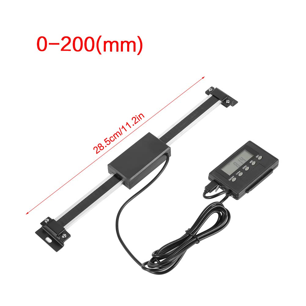 Affichage numérique, étrier à échelle linéaire LCD à distance DRO de 0-200 mm, règle de haute précision en aluminium, mesure pour fraiseuse/tour linéaire magnétique