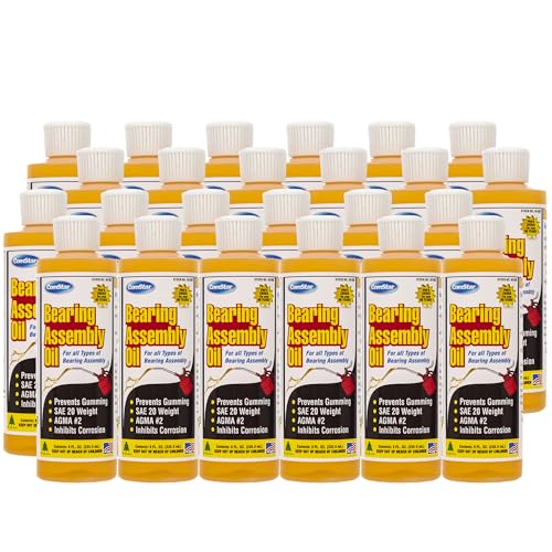 Image of Bearing Assembly Lube Oil, 8 Oz, SAE 20 Weight, Prevents Gumming, Protects Against Rust and Wear, Provides Long-Lasting Lubrication, Withstands Extreme Pressure (Pack of 24)