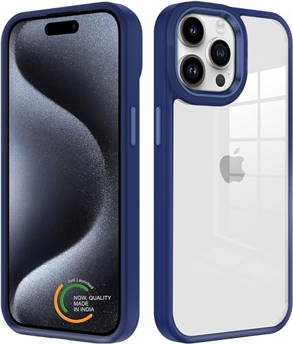 Image of for iPhone Case 15 Pro, [Anti-Yellowing Technology] [Military Grade Drop Protection] Shockproof Slim Hybrid Phone Case for iPhone 15 Pro- Indigo Blue