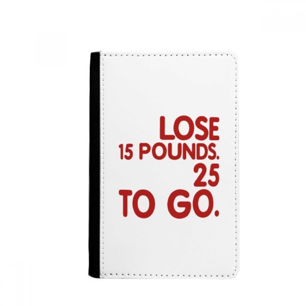 Red English Lose Weight Quote Passport Holder Notecase Burse Wallet Cover Card Purse