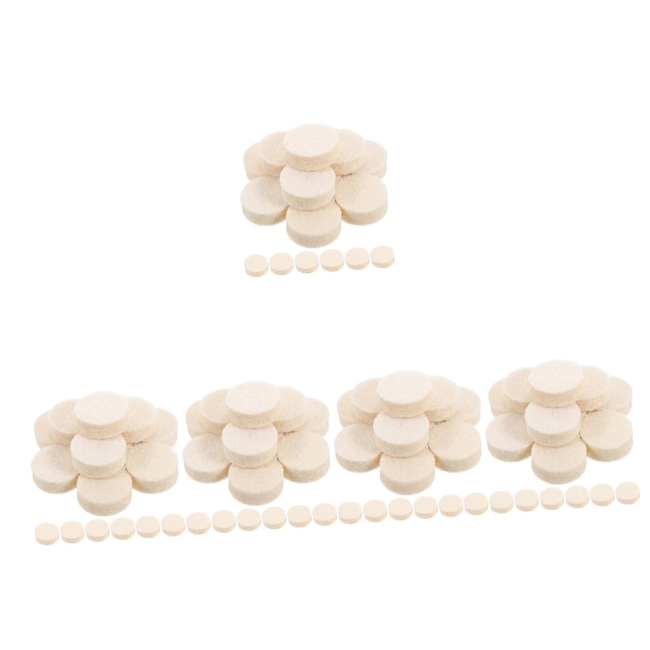 Veemoon 5sets 100pcs Wool Polishing Buffing Wheel Rotary Tool Attachments for Nail Art Polishing Grinding Buffing Compact Wear Resistant Polisher Pads for Versatile Use 100pcs*5