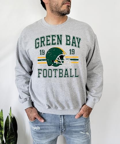 Olive Loves Apple Vintage Green Bay 1919 Football Sweatshirt for Men Women and Kids Distressed Game Day Pullover3