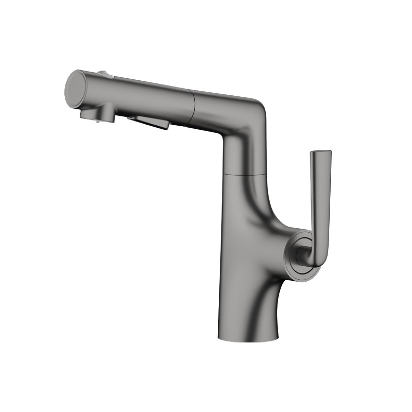 Fanjubei Gray Bathroom All-Copper Hot And Cold Pulled Noodles Basin Faucet