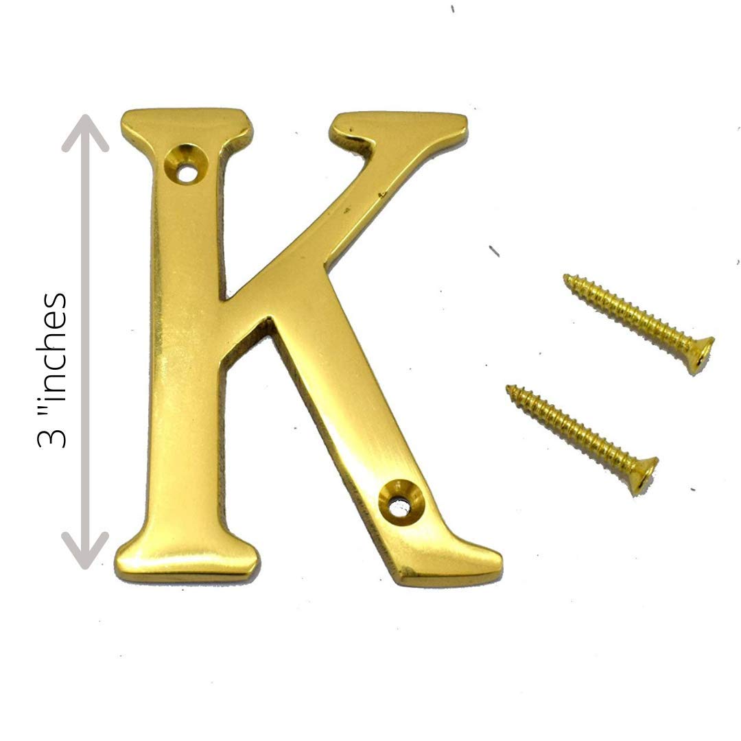 3" House Door Alphabets Brass Yellow (Alphabet L) — Amazon image 14