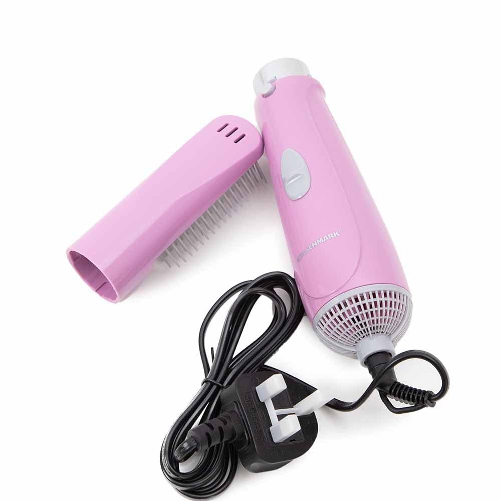 Olsenmark 750W 2-in-1 Hair Styler, Volumizer – Hot Air Brush with 2 Speeds Settings, Overheat Protection, Hanging Hole – Multi-Functional Salon Hair Styler, Curler & Comb