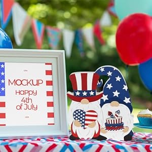 4th of July Decorations for Home, DECSPAS Patriotic Red White and Blue Summer Decor, Fourth of July Independence Day Double Sided Wooden Tiered Tray Summer Decorations for Tabletop, Mantel, Shelf 4th of July Decorations for Home DECSPAS Patriotic Red White and Blue Summer Decor Fourth of July Independence Day Double Sided Wooden Tiered Tray Summer Decorations for Tabletop Mantel Shelf