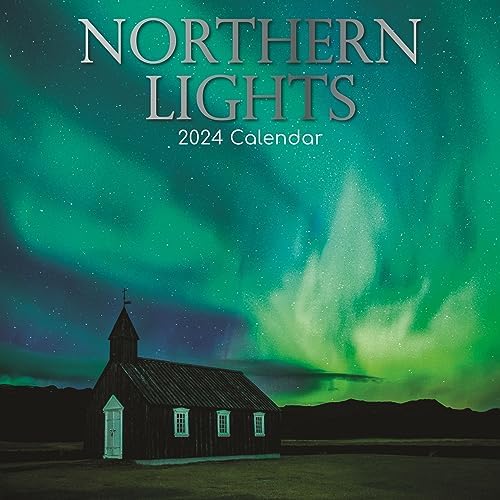 Northern Lights Calendar 2025 Square Travel Wall Calendar - 16 Month