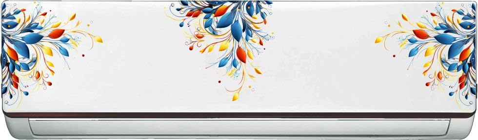 Image of 'colourful multi bell Leaves'' AC Sticker (96 cm x30 cmx 24 cm)