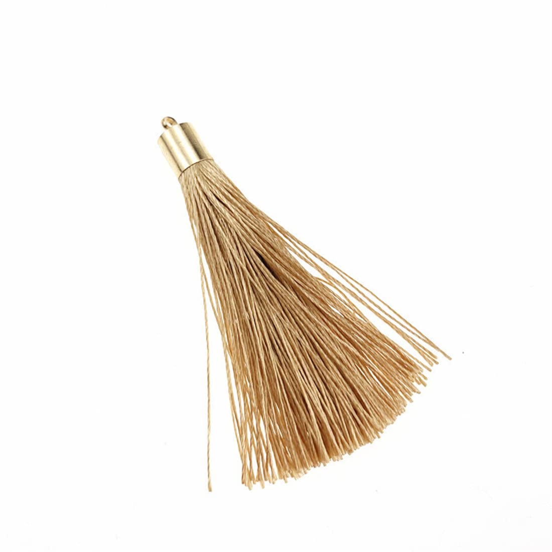 100 Pieces Bulk Bookmark Tassels with Gold Cap,Polyester Tassels for Keychain Making, Decorative Tassels for Craft Jewelry Making Earring Graduation