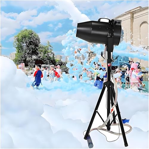 Máquina de burbujas para fiestas al aire libre, máquina de espuma de 1000 W con chorro de cabeza agitadora, cubre 6-10 m de distancia y área de 80㎡
