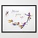 Dignovel Studios 11X14 Peter Pan Never grow up Inspired quote Watercolor Art Print Poster Home Decor N325