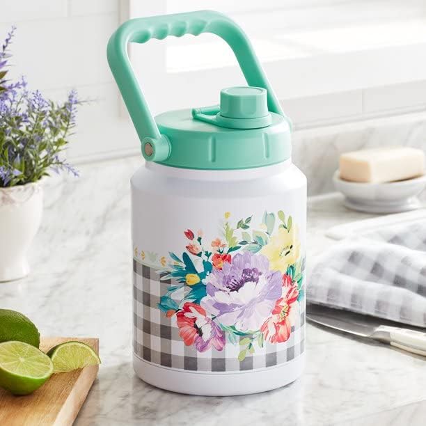 Miniatura 2 de Legacy Home Pioneer Woman - Jarra de acero inoxidable de 65 onzas líquidas, color menta