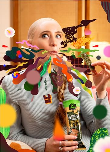 Bibigo Seealgen Snack Hot Chili – Scharf gewürzte und geröstete Seelagenblätter – Ideal als Snack oder Topping – 6 x 4 g (Packung mit 2)