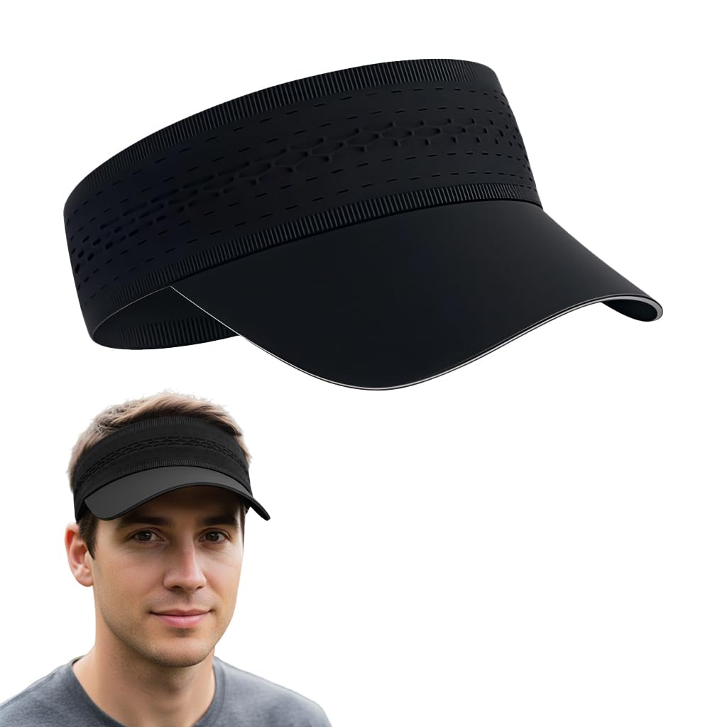 proberos Sport Sun Cap Visor for Men Women Hat Breathable Stretchy Headband UV Protection Lightweight Adjustable Sun Visor for Running, Jogging, Tennis, Golf, Fishing, All Outdoor Sports-picture-12