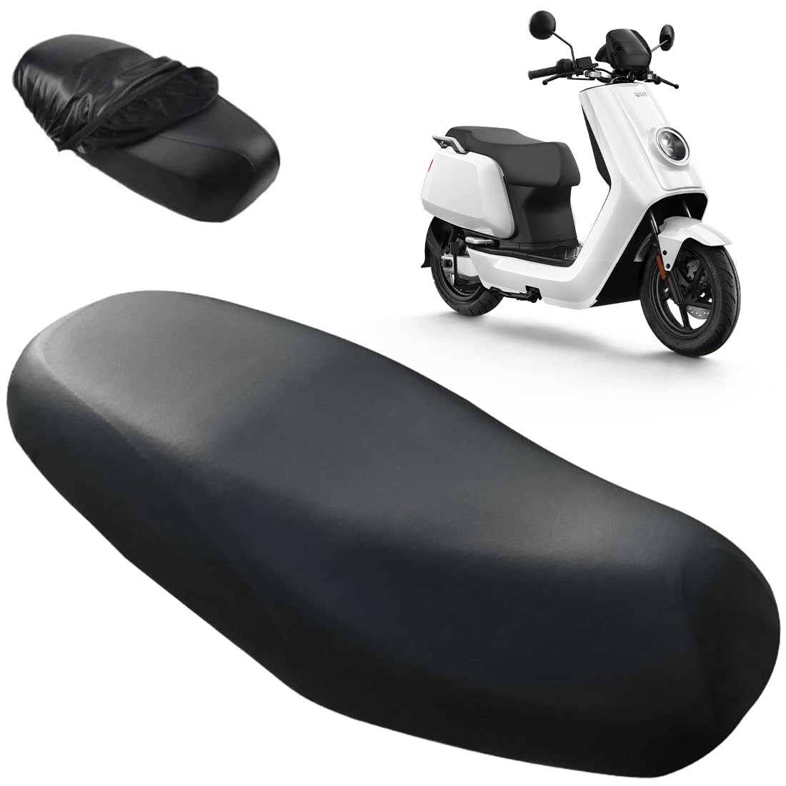 Uniwersalny wodoodporny pokrowiec na siodełko, pokrowiec na siodełko motocyklowe, wodoodporny, odporny na deszcz i zarysowania, odpowiedni do wszystkich rodzajów motocykli i skuterów, 100 cm